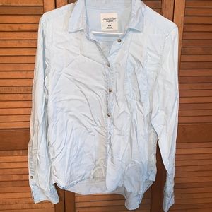 Blue American Eagle Button Down
